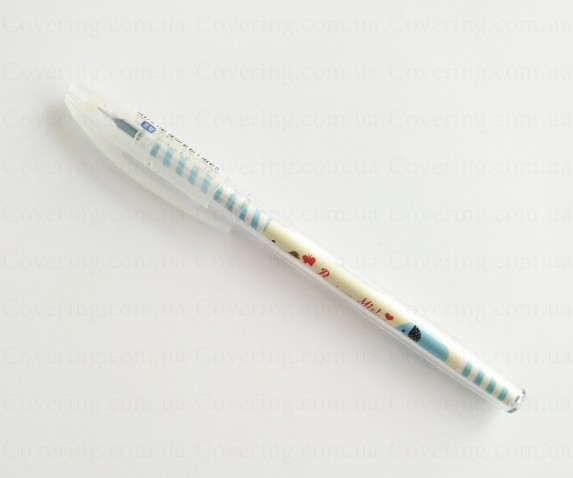 Ручка гелевая синяя TIZO Bonjour Mie (0,35мм, пластик)