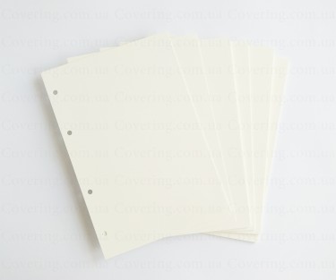 Сменный блок Covering Lux для тетрадей/блокнотов на кольцах (А5, 70 листов, кремовый, чистый лист)