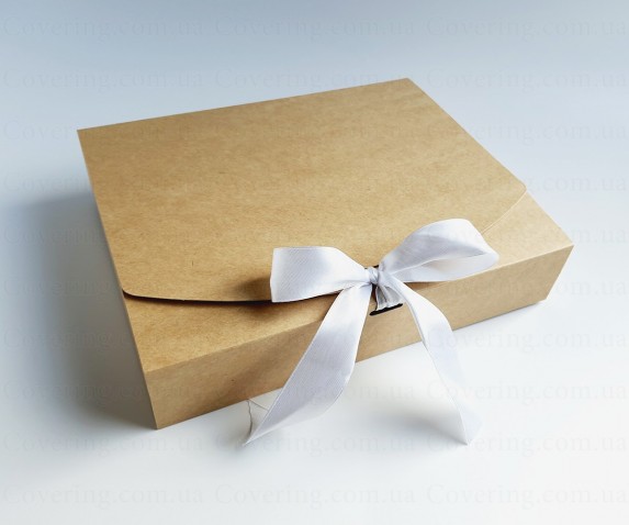Коробка подарочная Крафт (картон мелованый, р-р 25*20*5 см, бурая)