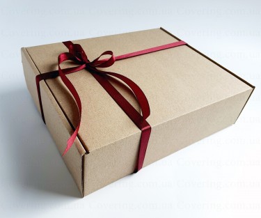 Коробка подарочная (картон 3-х слойный, р-р 26*22*7,5 см, бурый)