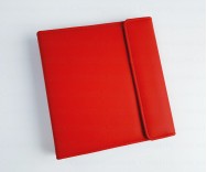 Обложка-органайзер на кольцах для блокнота, ежедневника, планера (А5, иск.кожа, красный)