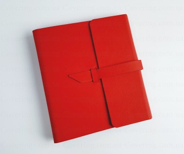 Обложка-органайзер на кольцах для блокнота, планера, тревелбука (А5, иск.кожа, красный)