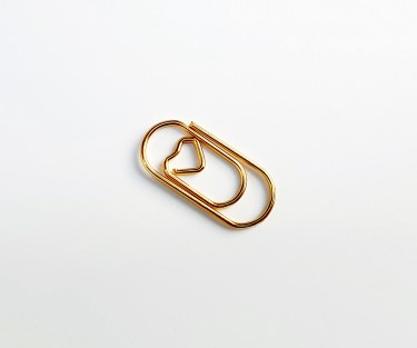 Декоративная скрепка Mini золото (металл, р-р 2*0,9 см, 1 шт.)