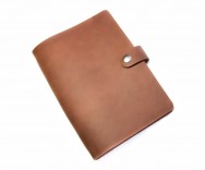 Блокнот кожаный Cover Leather Brown на кольцах (А5, 128 листов, гравировка на обложке)