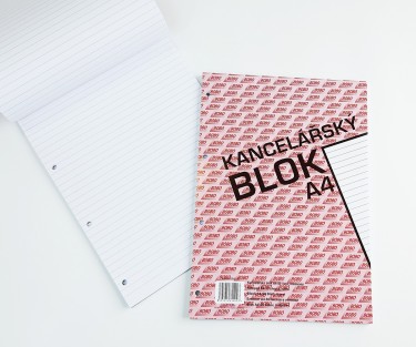 Блокнот-планшет A4 (сменый блок) Bobo с отрывными листами и перфорацией блока (А4, 50 листов, 70г/м2, линия)